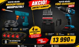 Hayami HA-1042 magasnyomású mosó + Hayami HA-1005 fúró-csavarozógép