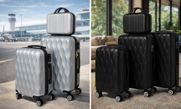 Prémium 4 részes bőrönd 360° spinner kerekekkel