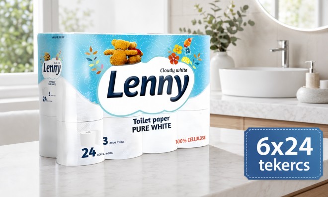 Lenny WC-papír MEGA PACK, 6x24