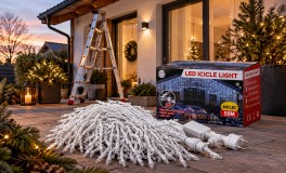 600 LED-es jégcsap fényfüzér