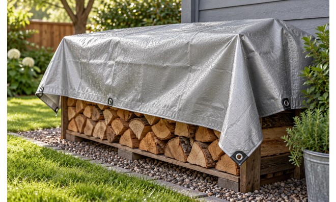 Gardlov 4x5 m ezüst ponyva 2