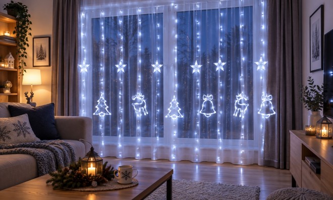 Karácsonyi fényfüggöny - 138 LED 2