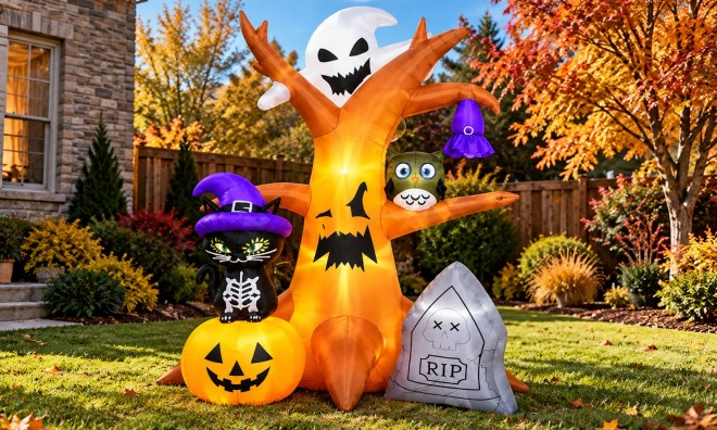 Felfújható Halloween Szellemfás dísz