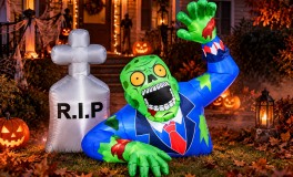 Felfújható Halloween zombi sírkővel