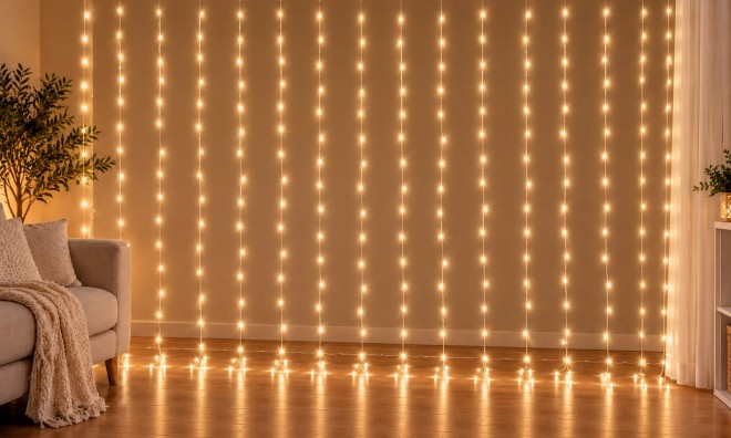LED Fényfüggöny – 300 LED, 3×2,8 m 2
