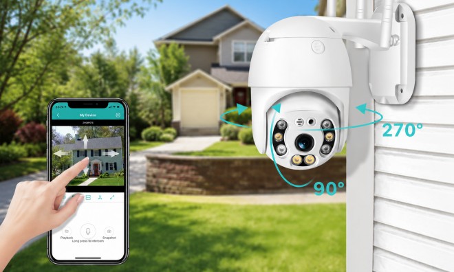 4+4 LED-es Wifi Kamera 1080P 3