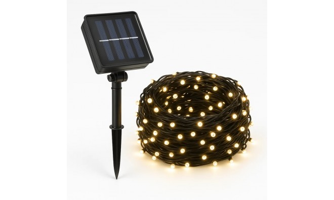 1+1 10 méteres 100 LED-es napelemes fényfüzér