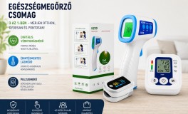 Egészségmegőrző csomag inhalátorral, lázmérővel és pulzusmérővel