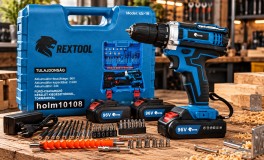 Rextool Fúró-csavarozó készlet kiegészítőkkel