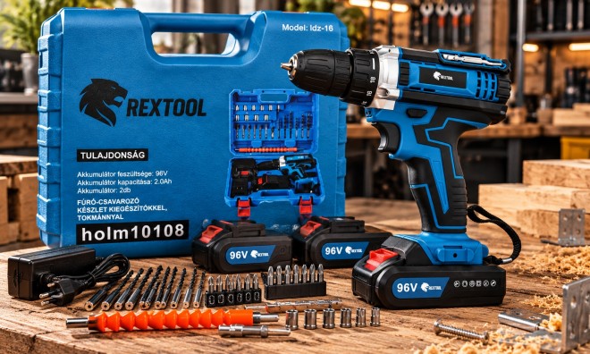 Rextool Fúró-csavarozó készlet