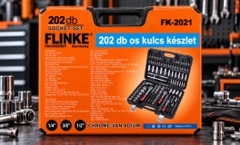 202 részes dugókulcs és szerszámkészlet