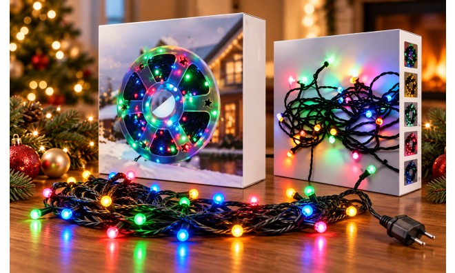 Kristály LED Fényfüzér – 30 méter
