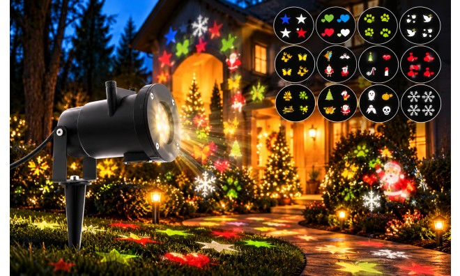 Kültéri LED karácsonyi és ünnepi fényprojektor