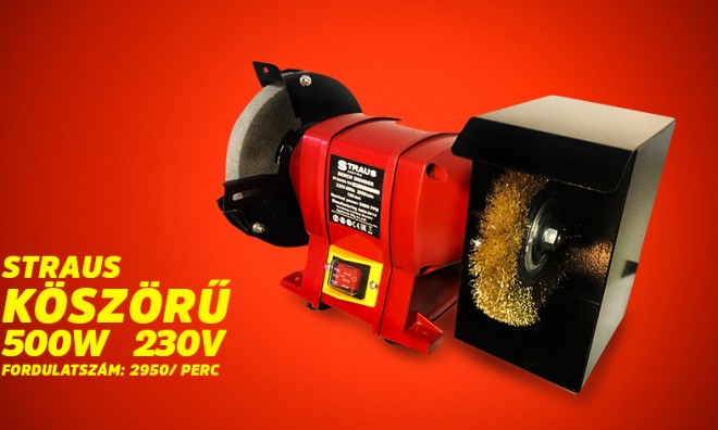Straus kettős köszörű 500W