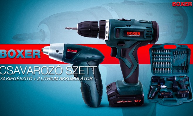 Boxer akkus fúró és csavarozó